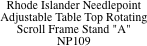 Rhode Islander Needlepoint Adjustable Table